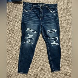 AEO distressed skinny jeans